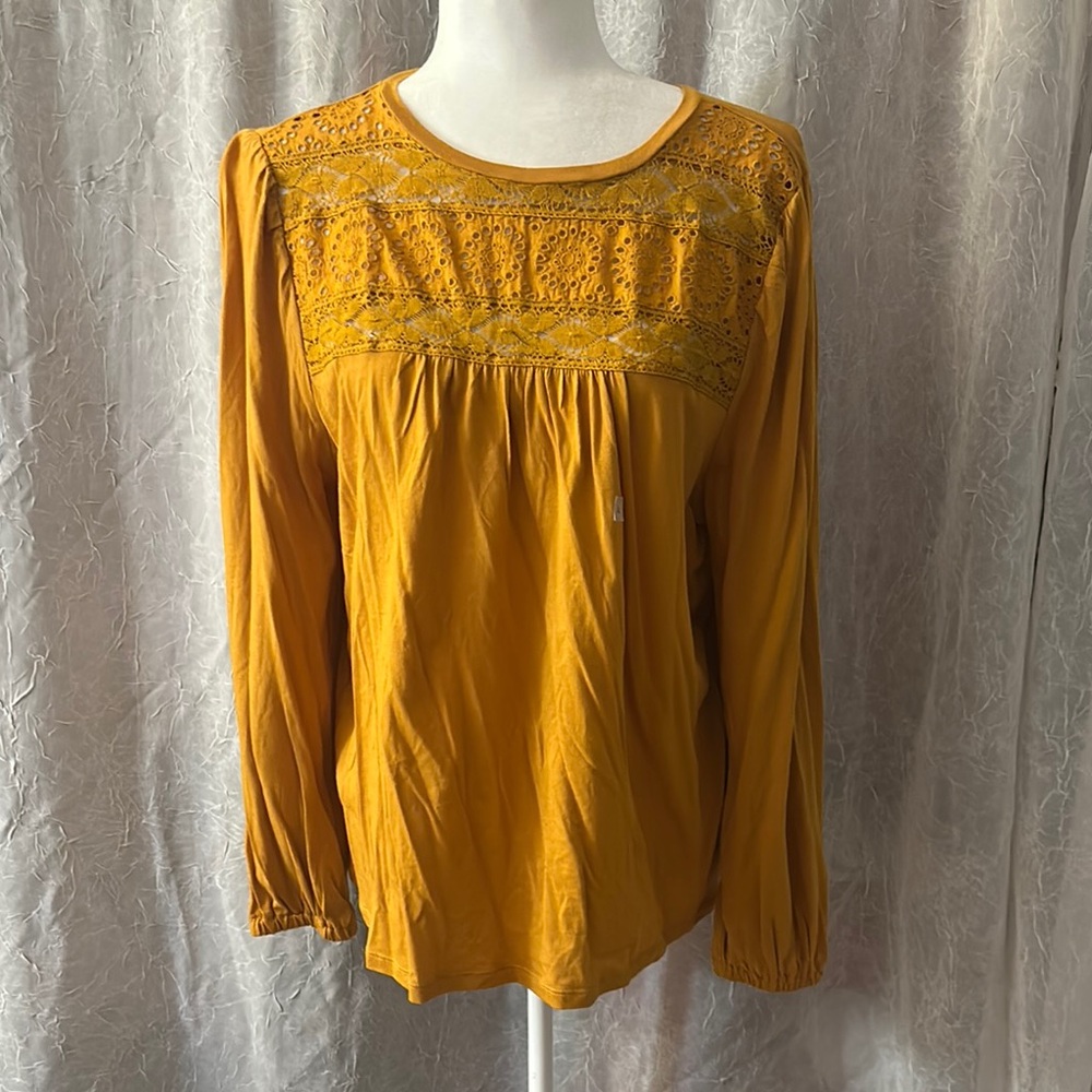 Women's Mustard Long Sleeve Top